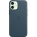 Чехол iPhone 12 mini Leather Case with MagSafe - Baltic Blue