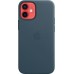 Чехол iPhone 12 mini Leather Case with MagSafe - Baltic Blue