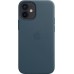 Чехол iPhone 12 mini Leather Case with MagSafe - Baltic Blue