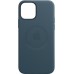 Чехол iPhone 12 mini Leather Case with MagSafe - Baltic Blue