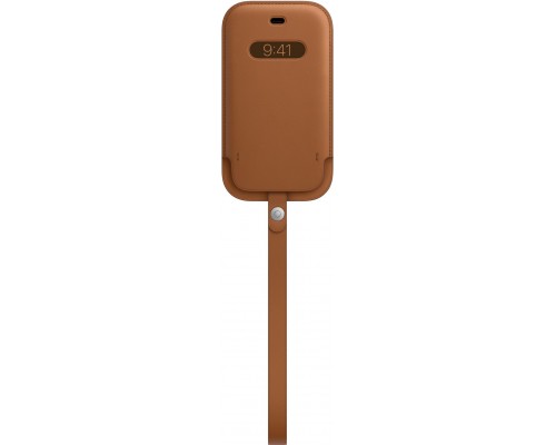 Чехол iPhone 12 mini Leather Sleeve with MagSafe - Saddle Brown