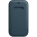 Чехол iPhone 12 | 12 Pro Leather Sleeve with MagSafe - Baltic Blue