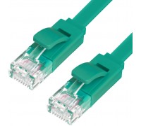 Патчкорд Greenconnect  PROF плоский прямой 20.0m, UTP медь кат.6, зеленый, позолоченные контакты, 30 AWG, GCR-LNC625-20.0m, ethernet high speed 10 Гбит/с, RJ45, T568B                                                                                    