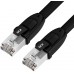 Патчкорд GCR  PROF кат.8 ethernet  50.0m F/FTP,  RJ45, CU, 26 AWG, литой, прямой, черный, экранированные коннекторы, GCR-52355