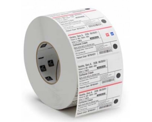 Этикетка полиэстровая Label, Polyester, 38x13mm. Thermal Transfer, Z-Ultimate 3000T White, Permanent Adhesive, 25mm Core (4650 labels per roll)