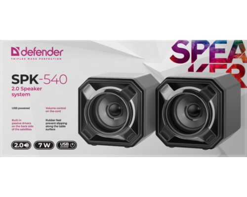 Акустическая система 2.0 Defender SPK-540 7 Вт, питание от USB