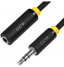 Удлинитель аудио Greenconnect  20.0m jack 3,5mm/jack 3,5mm черный, желтая окантовка, ультрагибкий, 28AWG, M/F, Premium GCR-STM1114-20.0m, экран, стерео                                                                                                   