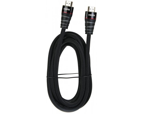 Кабель HDMI 19M/M ver. 2.0 черные коннекторы, 3m VCOM CG526S-B-3M Blister