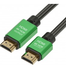 Кабель с активным усилителем сигнала Greenconnect  7.5m  AL case 2 ферит кольца, HDMI 2.0, 28/28, HDR 4:2:2, 4K/30Hz, High speed 19M/19M с усилителем, черный, тройной экран, GCR-51683                                                                   