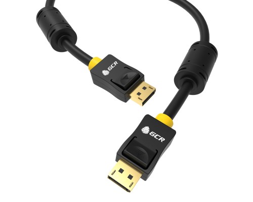 Кабель GCR PROF 2.0m DisplayPort v1.4, 8 K 60Hz, 4 K 165Hz, 20M/20M, черный, ферритовые кольца, 28/28 AWG, GCR-51916