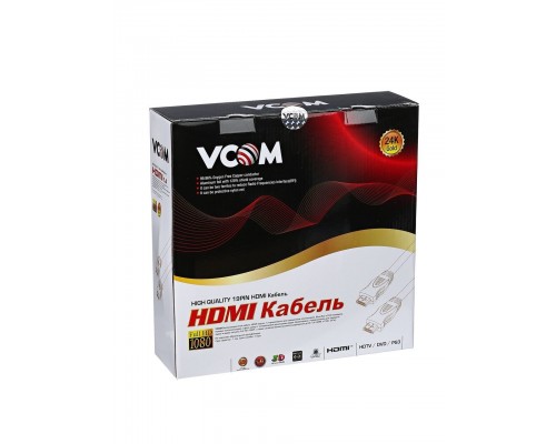 Кабель HDMI 19M/M ver:1.4+3D, 30m, 2 фильтра VCOM VHD6020D-30MB