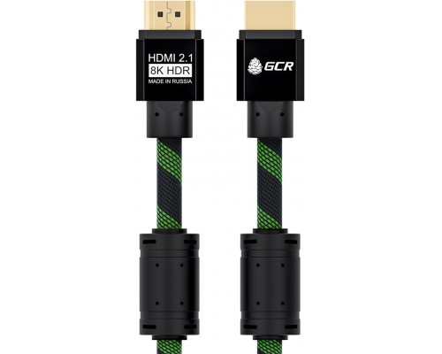 Кабель GCR  HDMI 2.1, 8K 60Hz, 4K 144Hz, 0.5m, динамический HDR 4:4:4, Ultra HD, 48.0 Гбит/с, тройное экранирование, ферритовые фильтры, GCR-51871