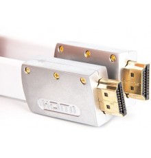 Кабель HDMI 19M/M ver 2.0, 10M, Aopen/Qust ACG568F-S-10M серебряно-белый Flat                                                                                                                                                                             