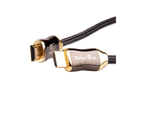 Кабель HDMI 19M/M,ver. 2.1, 8K@60 Hz 0.5m метал разъемы, нейлоновая оплетка Telecom TCG300-0.5M