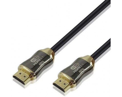 Кабель HDMI 19M/M,ver. 2.1, 8K@60 Hz 0.5m метал разъемы, нейлоновая оплетка Telecom TCG300-0.5M