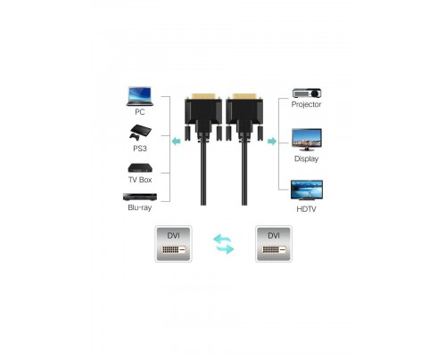 Кабель DVI (24+1) M/M  5m, 2 фильтра Aopen/Qust ACG442GD-5M