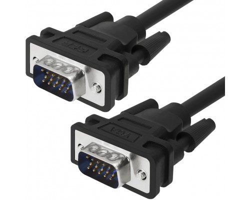 Кабель SVGA  серый  1.8м   dual link 15M / 15M  ферритовые кольца 15M / 15M Premium, 28/28 AWG, двойной экран