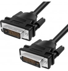 Кабель Greenconnect  DVI-D 4.0m, черный, OD 8.5mm, 28/28 AWG, DVI/DVI, 25M/25M, GCR-DM2DMC-4.0m, двойной экран                                                                                                                                            