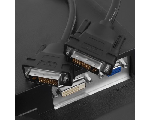 Кабель Greenconnect  DVI-D 4.0m, черный, OD 8.5mm, 28/28 AWG, DVI/DVI, 25M/25M, GCR-DM2DMC-4.0m, двойной экран