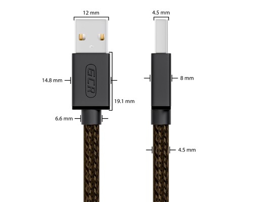 Кабель активный GCR 15.0m USB 2.0, AM/mini 5P, черно-прозрачный, с усилителем сигнала, разъём для доп.питания, 28/24 AWG, GCR-UM2M5P1-BD2S-15.0m