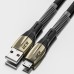 Кабель GCR  1.7m MicroUSB series MERCEDES & SPRING, BLACK, для зарядки, NO Sync data, 22 AWG. GCR-51961