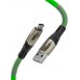 Кабель GCR  1.7m MicroUSB series MERCEDES & SPRING, GREEN, для зарядки, NO Sync data, 22 AWG. GCR-51964