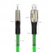 Кабель GCR  1.7m MicroUSB series MERCEDES & SPRING, GREEN, для зарядки, NO Sync data, 22 AWG. GCR-51964