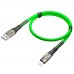 Кабель Greenconnect  1.2m для iPod, iPhone, iPad series MERCEDES & SPRING, GREEN, для зарядки, NO Sync data, 22 AWG, GCR-52079