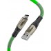 Кабель GCR  1.7m TypeC series MERCEDES & SPRING, GREEN, для зарядки, NO Sync data, 22 AWG. GCR-52000