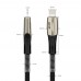 Кабель GCR  1.2m для iPod, iPhone, iPad series MERCEDES & SPRING, BLACK, для зарядки, NO Sync data, 22 AWG, GCR-52119