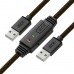 Кабель Greenconnect  активный USB 2.0 10.0m Premium AM / AM, 24/22 AWG экран, армированный, морозостойкий, с усилителем и разъёмом для доп.питания, черно-прозрачный, GCR-UM6M-BD2S-10.0m