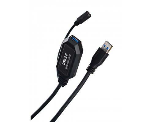 Кабель-адаптер USB3.0-repeater, удлинительный активный Am--Af 5м VCOM CU827