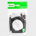 Кабель-переходник Greenconnect аудио 20.0m jack 3,5mm / 2 х RCA , черный, M/M, GCR-51731