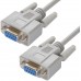 Кабель Greenconnect  15.m 0-модемный COM линковочный, DB9/DB9  9F/9F, серый, 30 AWG, GCR-DB901-15m