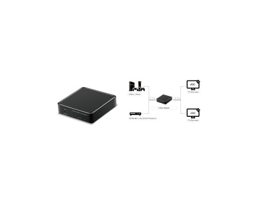 Разветвитель Greenconnect  v2.0 HDMI 1на 2 выхода, 4Kx2K 60Hz HDR 4:2:0 серия Greenline