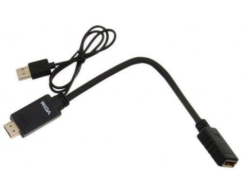 Кабель-переходник HDMI(M) +USB--- DP(F) 0.15m  4K*30Hz VCOMCG599