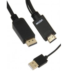 Кабель-переходник HDMI(M) +USB---> DP(M)  4K*30Hz 1.8M, VCOM [CG599C-1.8M)                                                                                                                                                                                