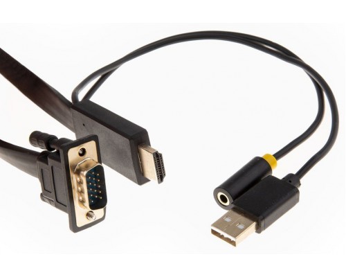 Кабель-переходник HDMI+audio+USB -- VGA_M/M 1,8м Telecom TA675-1.8M