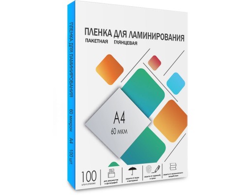 Пленка для ламинирования A4, 216х303 (60 мкм) глянцевая 100шт, ГЕЛЕОС [LPA4-60]