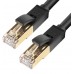 Патчкорд Greenconnect  PROF категории 7 ethernet  2.0m F/FTP,  RJ45, CU, 28 AWG, литой, прямой , черный, экранированные коннекторы