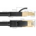 Патчкорд Greenconnect  PROF категории 7 ethernet  2.0m F/FTP,  RJ45, CU, 28 AWG, литой, прямой , черный, экранированные коннекторы