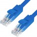 Патчкорд Greenconnect  прямой 20.0m, UTP кат.5e, синий, позолоченные контакты, 24 AWG, литой, GCR-LNC01-20.0m, ethernet high speed 1 Гбит/с, RJ45, T568B