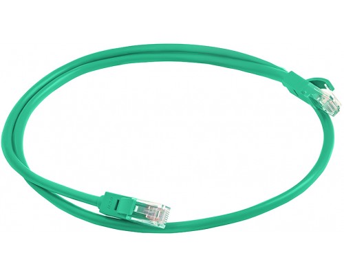 Патчкорд Greenconnect  прямой, малодымный LSZH 5.0m UTP кат.6, зеленый, 24 AWG, литой, ethernet high speed, RJ45, T568B, GCR-50730