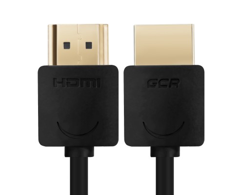 Кабель Greenconnect  SLIM 0.3m HDMI 2.0, черный Slim, OD3.8mm, HDR 4:2:2, Ultra HD, 4K 60 fps 60Hz, 3D, AUDIO, 18.0 Гбит/с, 32/32 AWG, GCR-51591