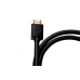 Удлинитель Greenconnect 1.0m v2.0 HDMI-HDMI черный, OD7.3mm, 28/28 AWG, позолоченные контакты, Ethernet 18.0 Гбит/с, 19M / 19F, GCR-HMFR6-BB3S-1m, тройной экран