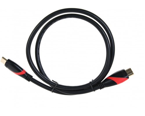 Кабель HDMI 19M/M ver. 2.0 black red, 1m VCOM CG525-R-1.0