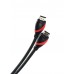 Кабель HDMI 19M/M ver. 2.0 black red, 1m VCOM CG525-R-1.0