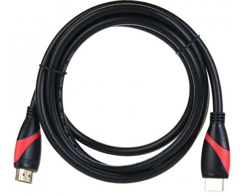 Кабель HDMI 19M/M ver. 2.0 black red, 1.8m VCOM CG525-R-1.8