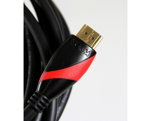 Кабель HDMI 19M/M ver. 2.0 black red, 1.8m VCOM CG525-R-1.8