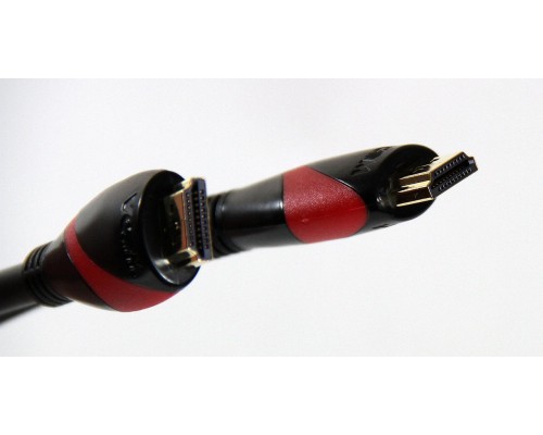 Кабель HDMI 19M/M ver. 2.0 black red, 1.8m VCOM CG525-R-1.8